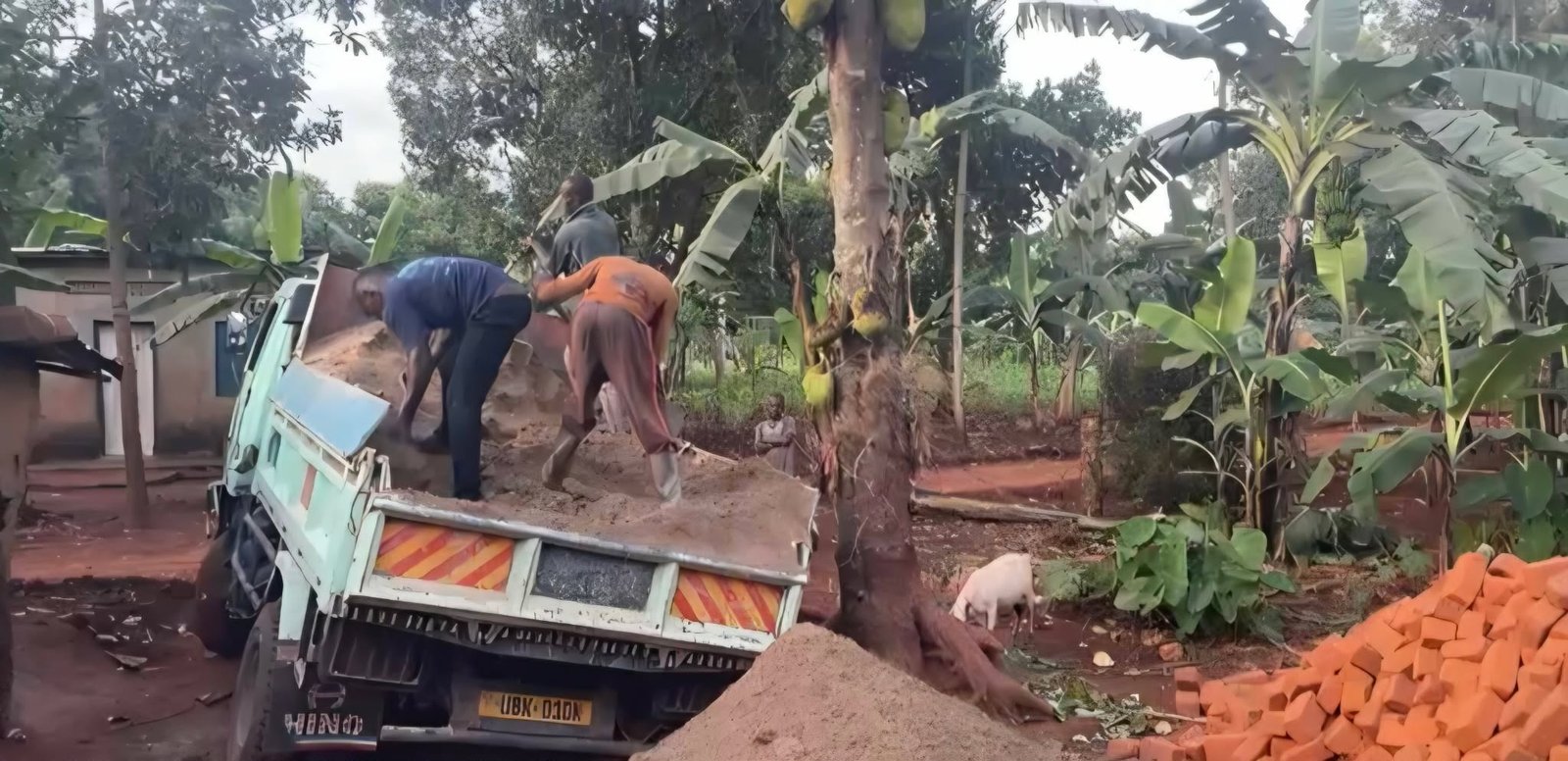 Construction crew working